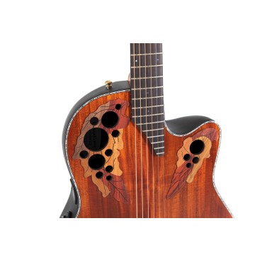 Guitare Ovation électro-acoustique Celebrity Elite Plus Mid Cutaway Figured Koa