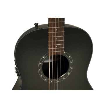 Guitare Ovation électro-acoustique Pro Series Ultra Mid-Depth Non-Cutaway Pitch Black