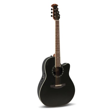 Guitare Ovation électro-acoustique Standard Balladeer Deep Contour Cutaway Noir