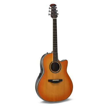 Guitare Ovation électro-acoustique Série Pro Custom Balladeer Deep Contour Honey Burst