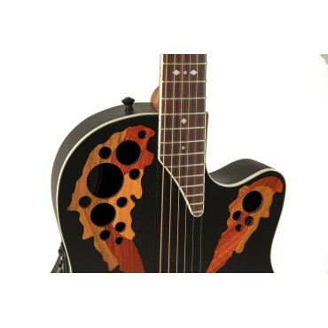 Guitare Ovation électro-acoustique Standard Elite Deep Contour Cutaway Noir