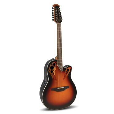 Guitare Ovation électro-acoustique Standard Elite Deep Contour Cutaway 12 cordes New England Burst