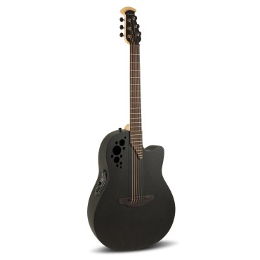 Guitare Ovation électro-acoustique Elite TX Deep Contour Cutaway Black Textured