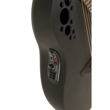 Guitare Ovation électro-acoustique Elite TX Deep Contour Cutaway Black Textured