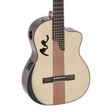 Guitare Manuel Rodiguez Electro-acoustique Café Cortado Cutaway Palissandre