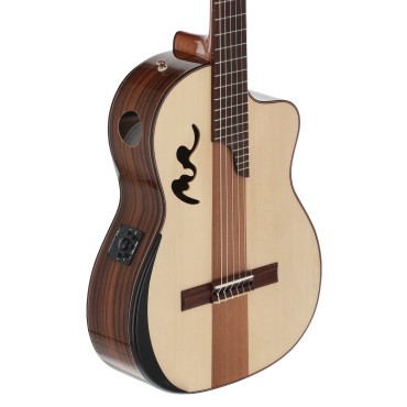 Guitare Manuel Rodiguez Electro-acoustique Café Cortado Cutaway Bois de rose