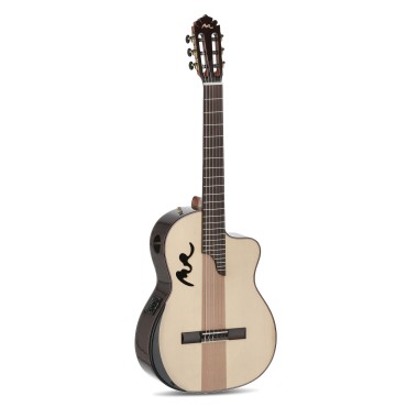 Guitare Manuel Rodiguez Electro-acoustique Café Cortado Cutaway Eucalyptus