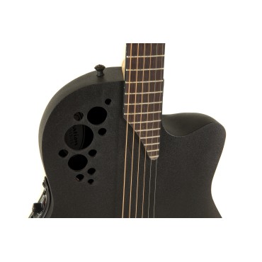 Guitare Ovation électro-acoustique Elite TX Mid Cutaway Black Textured