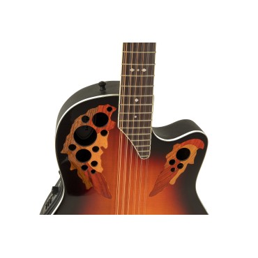 Guitare Ovation électro-acoustique Standard Elite Deep Contour Cutaway 12 cordes New England Burst