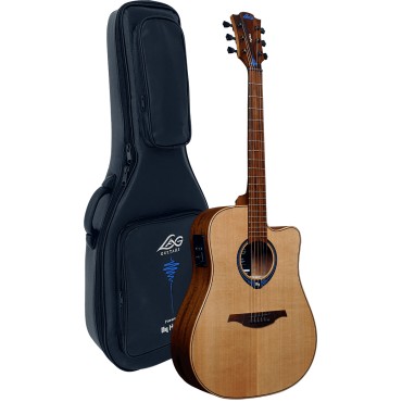Lâg Tramontane HyVibe 10 - Dreadnought Cutaway Satin