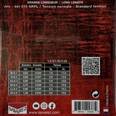 Savarez ALLIANCE CANTIGA PREMIUM 510 ARPL grande longueur